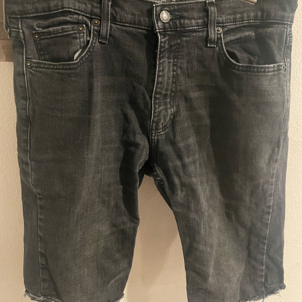 Hollister Dark Gray Jean Shorts Size W33 L32